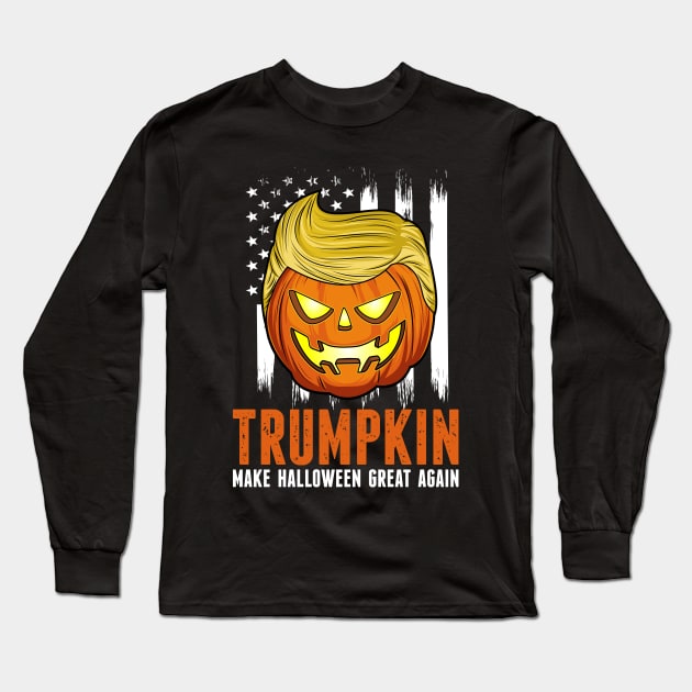 Funny Trumpkin Make Halloween Great Again Gift Long Sleeve T-Shirt by HCMGift